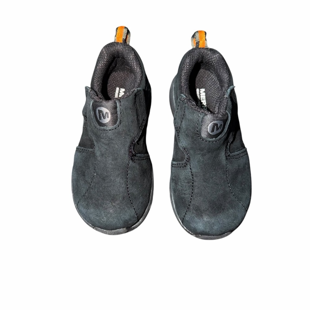Merrell Kids Jungle Moc Slip-On Shoes Black Suede Size 7